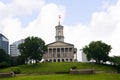 City Hall by Memphis Visitors Centre Tennessee USA by the Mississippi River and the Dolly Parton Bridge